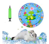 jiingekk Alfombrilla de refrigeración para gatos, juego sensorial para perros, tumbona inflable para siesta, juego sensorial para perros, tapete de agua para perros