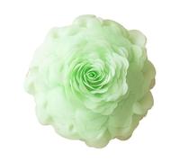 jiingekk Almohadas redondas de flores de rosas 3D hechas a mano, estilo princesa, decoración de flores 3D, cojines para sofá