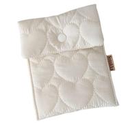jiingekk Bolsa de almacenamiento de servilletas sanitarias, bolsa de almohadilla menstrual, soporte de tampón portátil, soporte para almohadilla de lactancia, White