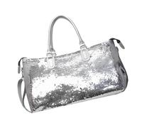 jiingekk Bolsa de fitness con lentejuelas, bolsa de hombro de gran capacidad, para viajes, hospital, durante la noche, fines de semana, deportes, lentejuelas, hombro, fitness, viajes, durante la noche