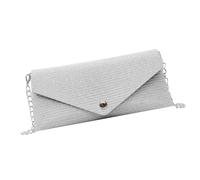 jiingekk Bolso cruzado con correa de cadena de metal, bolso de hombro de piel sintética, accesorio de transporte diario para mujeres y niñas, bolso de hombro de piel sintética, Silver, One Size