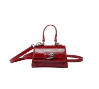 jiingekk Bolso cruzado cuadrado pequeño retro de piel sintética con correa ajustable, multifuncional, para mujer, ligero, de viaje, Red, One Size