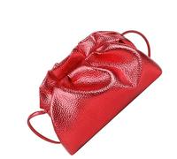 jiingekk Bolso de mano moderno inspirado en la nube, tela sintética, organización con múltiples bolsillos, correa cómoda, esencial para el día a día, bolso de hombro casual de moda, Red, One Size