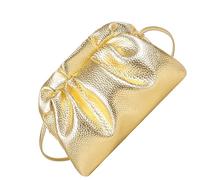 jiingekk Bolso de mano moderno inspirado en la nube, tela sintética, organización con múltiples bolsillos, correa cómoda, esencial para el día a día, bolso de hombro casual de moda, Gold, One Size