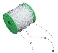 jiingekk Cadena de cuentas para collares, pulseras, joyas, manualidades, cuerda de cuentas para manualidades, accesorios de ropa, cadena de cuentas