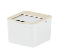 jiingekk Caja de almacenamiento de detección inteligente sin contacto, cubo de basura de bajo consumo para coche, hogar, oficina, suministros de escritorio sin contacto, almacenamiento para