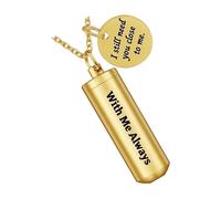 jiingekk Collar de urna conmemorativa para cenizas, collar de cremación para mascotas, elegante ataúd de aluminio, caja conmemorativa