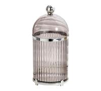 jiingekk Contenedor de almacenamiento de tenedor de frutas, soporte para cucharas de café, taza con tapa a prueba de polvo, organizador de vajilla para uso doméstico y cocina