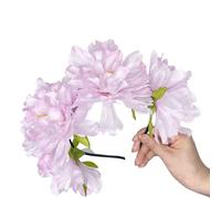 jiingekk Diadema de peonía para mujer, disfraz de fiesta de flores, karaoke, punk, accesorios para fotos, aro para el pelo, accesorios para cosplay, accesorios de moda para mujer