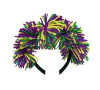 jiingekk Diadema de pompones coloridos para los días de la independencia, accesorio para la cabeza de las elecciones de Estados Unidos, accesorios para desfiles, accesorios para fotos