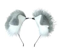 jiingekk Diadema para cosplay con orejas de lobo, diadema para festival, accesorios de disfraz de Lolita, accesorios de fiesta temática femenina, diadema ajustable para disfraz de perro