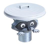 jiingekk Divertidos mapaches organizadores de baño, decoración creativa, herramienta de montaje fácil, montaje de liberación de mapaches, adorno de baño temático