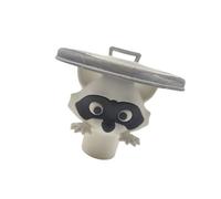 jiingekk Divertidos mapaches organizadores de baño, decoración creativa, herramienta de montaje fácil, montaje de liberación de mapaches, adorno de baño temático