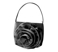 jiingekk Elegante bolso de noche floral con flores, bolso cruzado para boda, añade encanto oriental y sofisticación, bolso retro, Black, One Size