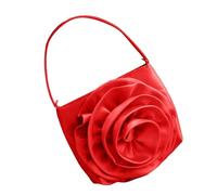 jiingekk Elegante bolso de noche floral con flores, bolso cruzado para boda, añade encanto oriental y sofisticación, bolso retro, Red, One Size