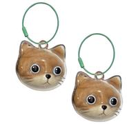 jiingekk Elegante colgante conmemorativo para mascotas para gatitos, gatos, forma de cabeza, caja de almacenamiento de pelo, regalo de joyería de gato, llavero de recuerdo