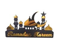 jiingekk Elegantes tarjetas de lugar Eid personalizadas de acrílico para cena de Ramadán con letras Mubaraks Islamics Home
