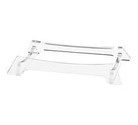 jiingekk Estante de exhibición acrílico con diseño elevado para dispositivos de sonido dedicados, función de silicona antideslizante, estación de acoplamiento negra y transparente