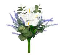 jiingekk Flor artificial de Zantedeschia para ramos de boda, centros de mesa, decoración del hogar, jarrón