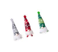 jiingekk Gnomos de Navidad hechos a mano con patas LED brillantes y gorro de punto, decoración de mesa para estantes/regalos, suministros de fiesta de Navidad