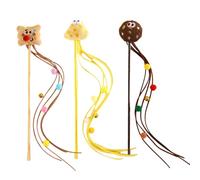 jiingekk Hamburguesa de dibujos animados de felpa suave para juegos interactivos y entrenamiento físico, entretenimiento en casa, varita de juego para gatitos