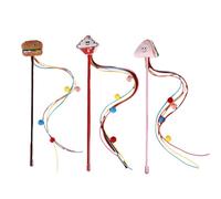 jiingekk Hamburguesa de dibujos animados de felpa suave para juegos interactivos y entrenamiento físico, entretenimiento en casa, varita de juego para gatitos