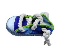 jiingekk Juguete chirriante para perros pequeños que suenan los zapatos de masticar con cuerda, masticadores agresivos, regalo para cachorros, zapato chirriante de felpa