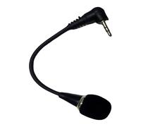 jiingekk Micrófono de metal para computadora, entrada auditiva de doble canal para reuniones en línea, podcast, juegos, puerto de 3,5 mm, amplia compatibilidad, micrófono portátil de metal flexible