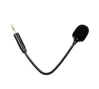 jiingekk Micrófono profesional para juegos con conectores de placa dorada de 3,5 mm, micrófono omnidireccional para uso diario
