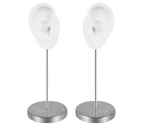 jiingekk Modelo realista de silicona suave para oreja, prácticos, accesorios de exhibición, maniquí realista de oreja humana izquierda y derecha