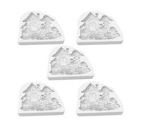 jiingekk Molde de silicona para caramelos, forma de casa de hongos, accesorios para hornear, para chocolate, fondant, herramienta de cocina, apto para lavavajillas, molde de silicona para fondant de