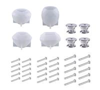 jiingekk Molde multilateral para manija de cajón, accesorios de puerta, pomos de cajón, moldes de bola de silicona para resina epoxi, jabón, chocolate