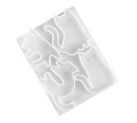 jiingekk Moldes de silicona con 4 cavidades de silicona para fundición de resina, jabón, chocolate, molde de silicona detallado para regalos