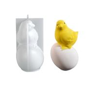 jiingekk Moldes de silicona para huevos de pollito, aptos para alimentos, para fundición de resina, jabón, chocolate, fondant, hornear, molde de silicona
