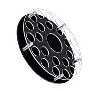 jiingekk Organizador de vino acrílico de alta capacidad con 25 agujeros y organizador de cristalería de cocina integrado con ranura para botellas