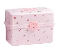 jiingekk Organizador para el pelo y coletero para niña, varios niveles, caja de almacenamiento de joyas para bebé con cerradura, accesorio para el hogar para organización