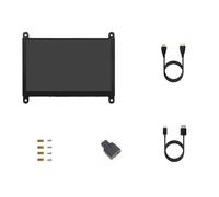jiingekk Pantalla LCD táctil capacitiva de 5 pulgadas de 1024 x 600 pulgadas, panel de monitor de pantalla táctil para consola de juegos 5 3B+ 4B Developmen Board