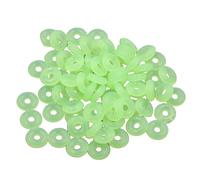 jiingekk Paquete de 100 anillos espaciadores de silicona para pulseras, anillos, anillos de silicona con textura de joyería, suministros para collares, aretes y topes, talla única, como se describe