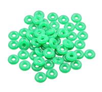 jiingekk Paquete de 100 anillos espaciadores de silicona para pulseras, anillos, anillos de silicona con textura de joyería, suministros para collares, aretes y topes, talla única, como se describe