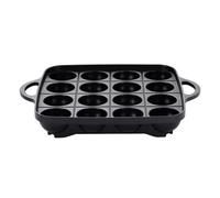 jiingekk Parrillas antiadherentes de aluminio de 16 agujeros, placa de cocina para pulpos, molde de bolas, bandeja para hornear panqueques redondos, utensilios de cocina, placa de cocina antiadherente