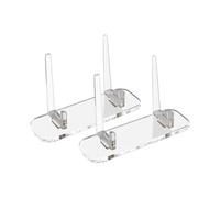 jiingekk Soporte de exhibición de acrílico para fotos, libros, teléfonos, caballete de mesa con soporte de placa ajustable para soporte de placas de exhibición