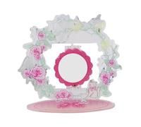 jiingekk Soporte de exhibición de broches acrílicos resistentes con diseños giratorios para ahorrar espacio, escaparate de mesa para accesorios de joyería