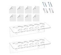 jiingekk Transparency - Soporte para tijeras de pared con 11 agujeros para organizar herramientas de estilistas, ahorro de espacio, organizador de tijeras, acrílico