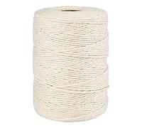 jijAcraft Cuerda de algodón beige de 2 mm x 200M para manualidades, atar carne, hacer salchichas