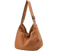 JiJia LeCo Bolsa de lona para hombres y mujeres, bolso de hombro informal para hombres y mujeres, bolso grande, bolso de mensajero, viaje, trabajo, 1 marrón