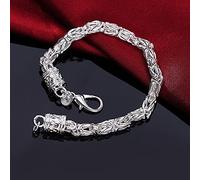 JIJIBA 925 Plata de Ley Pulsera para Mujer Hombre Fiesta de Boda Moda Fina Joyería Temperamento