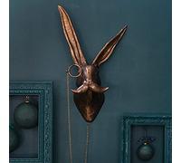 JIJK Frankie Stag Esculturas de pared de arte moderno, cobre antiguo MR liebre resina artesanía - colgante de cabeza busto jardín estatua decoración de pared