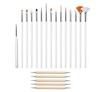 Jiklophg 20 Piezas DiseñO de Arte de UñAs Pintura de Puntos Dibujo Esmalte Pincel Herramientas de Pluma, Cepillos de UñAs, Kit de Cepillo de UñAs