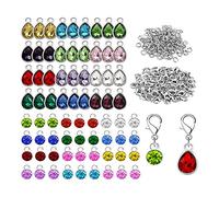 Jiklophg 72 piezas colgantes de cristal con piedra de nacimiento para fabricación de pulseras, collares, pendientes, kit de fabricación para adultos y niñas