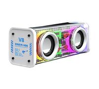 Jiklophg Altavoces Bluetooth Transparentes Luz RGB InaláMbrico Deportes al Aire Libre Bluetooth Audio TWS Subwoofer Altavoz-